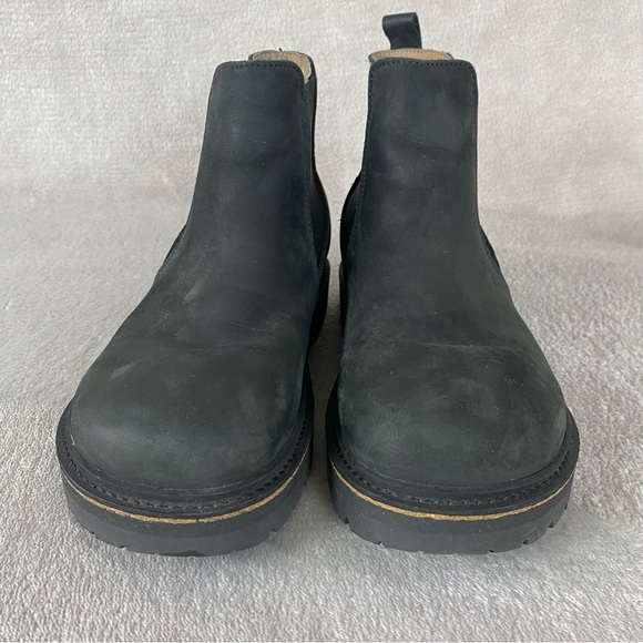 Birkenstock Stalon Women's Chelsea Ankle Boots EU 38 US 7 Black Nubuck Platform - Picture 5 of 11